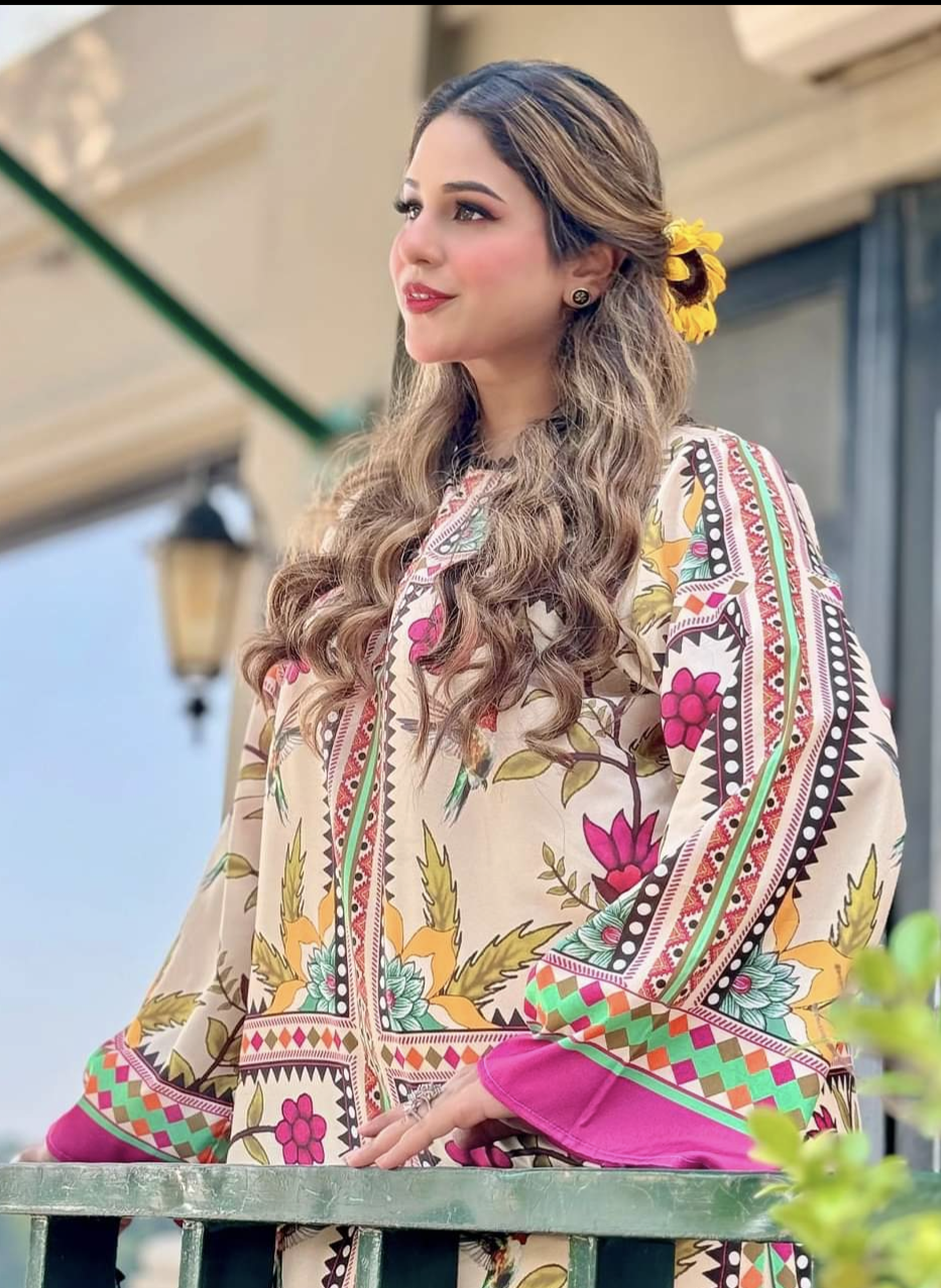 Printed Silk Two-Piece shirt