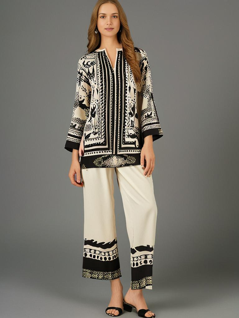 Luxurious Silk Print Coords | Exquisite Pakistani & Indian Fashion