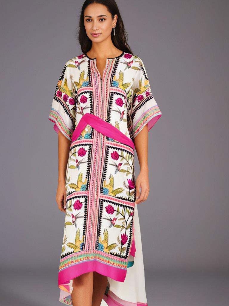 Printed Silk Two-Piece shirt