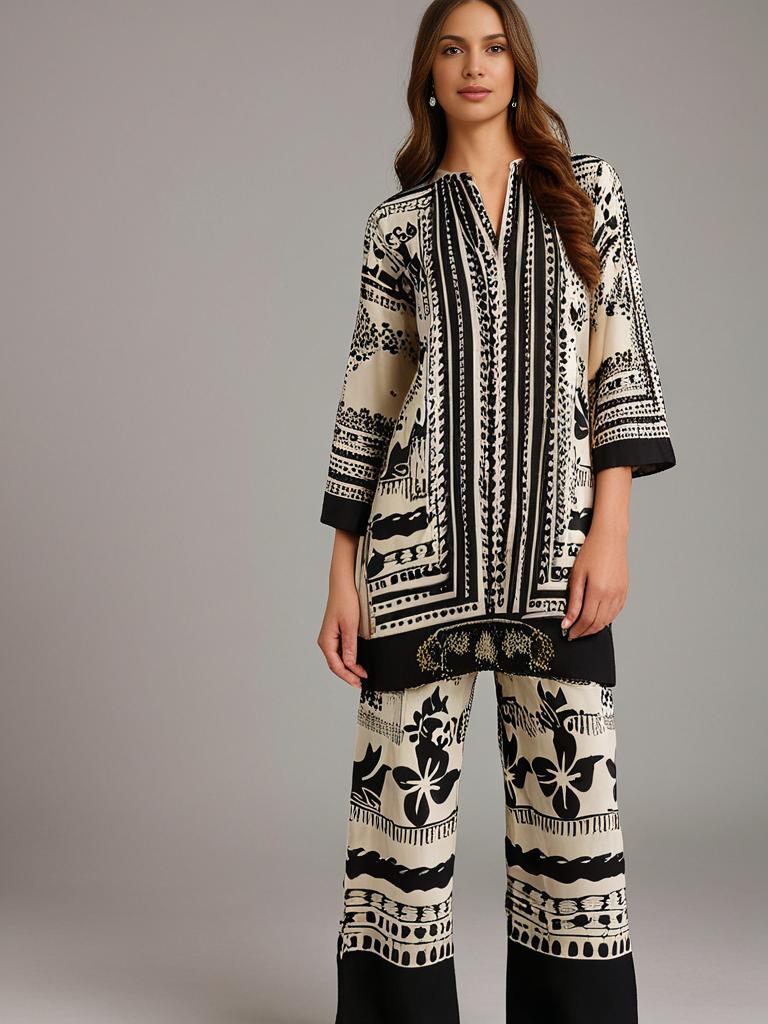 Luxurious Silk Print Coords | Exquisite Pakistani & Indian Fashion